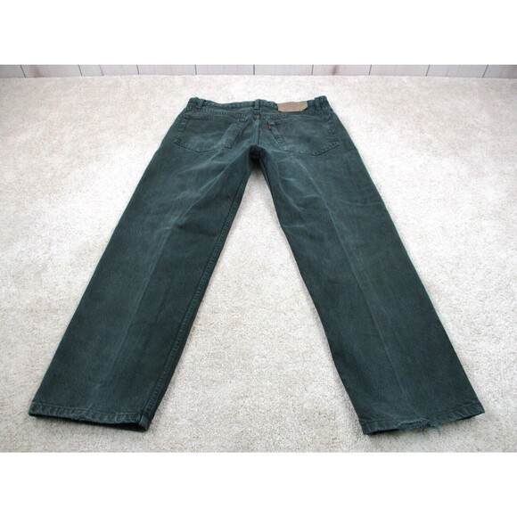 VINTAGE Levis 501 Jeans Mens 36 Green Straight Button Fly Denim 36x29 USA 90s